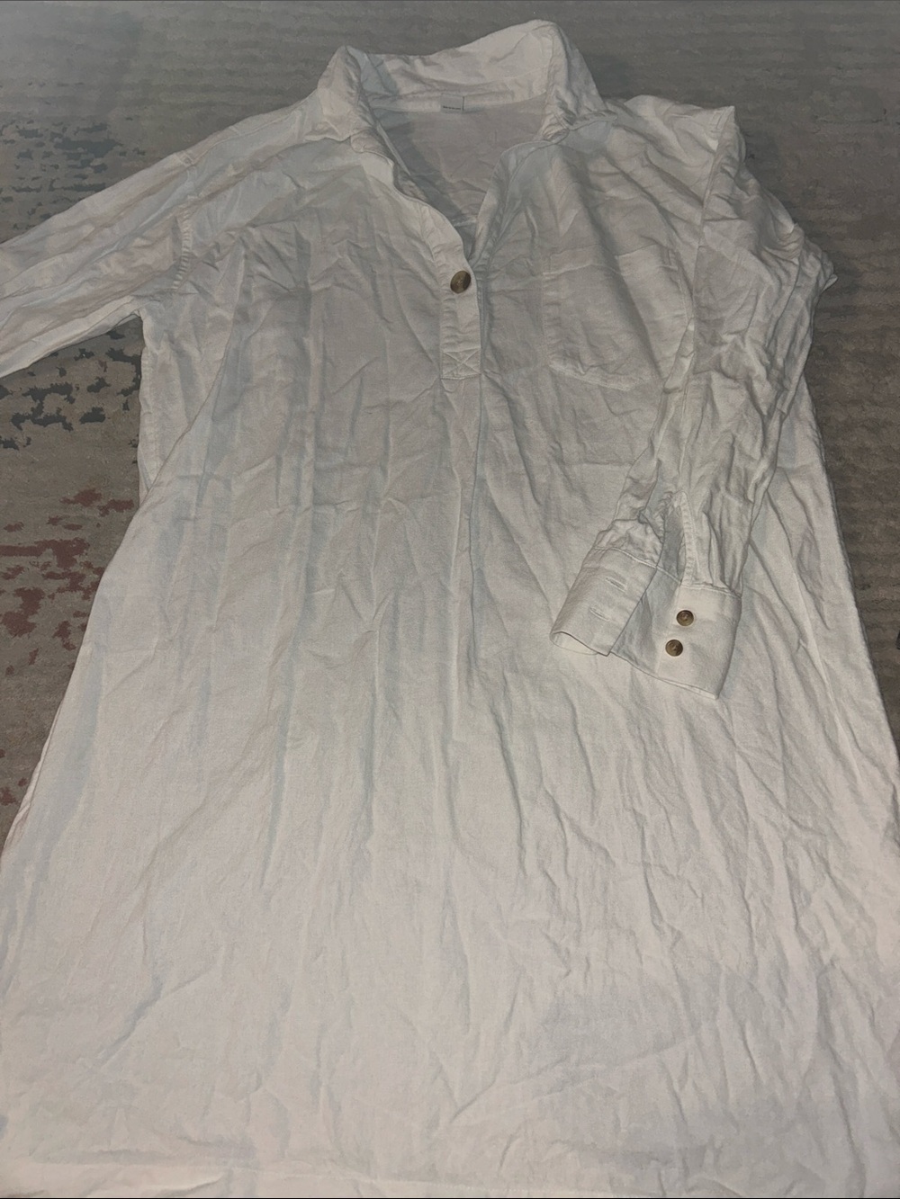 Old Navy Men's Casual White Button-Front Shirt